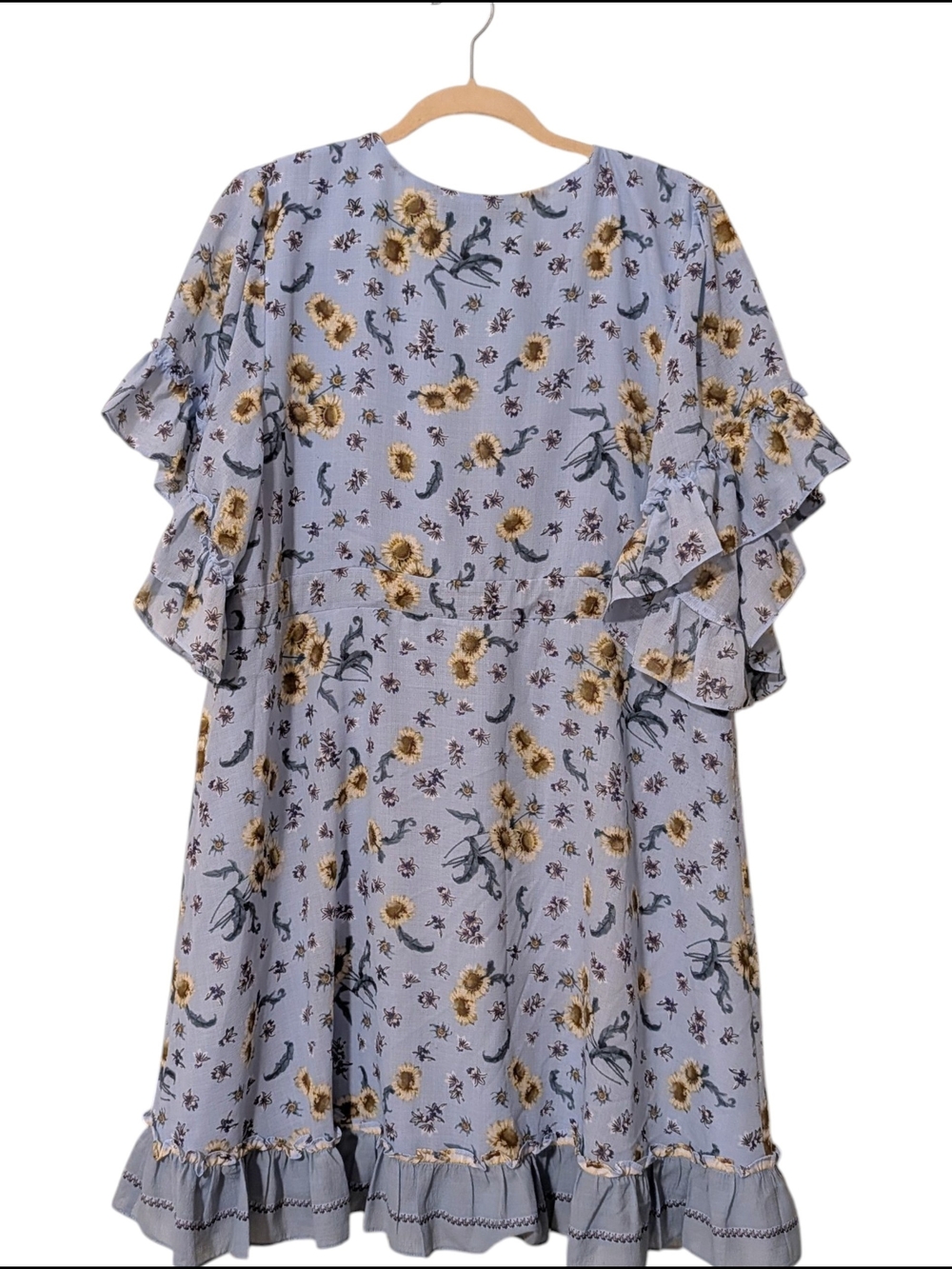 Max Studio Light Blue Floral Mini Dress - Picture 3 of 7